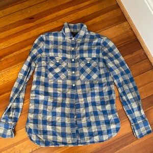 J.Crew Classic-fit flannel shirt in blue plaid, 00